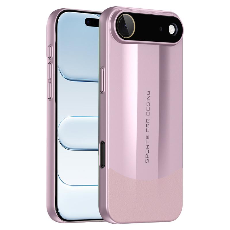For iPhone Air Vegetarian Leather Series Skin Feel Full Coverage Phone Case(Pink) - Shopkiz.com