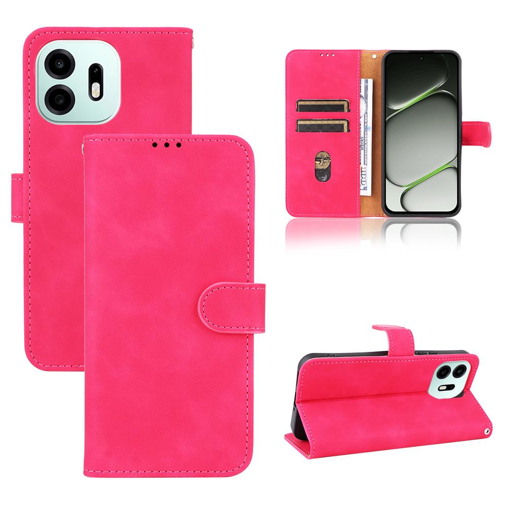 For OnePlus N6 4G Skin Feel Magnetic Flip Leather Phone Case(Rose Red) - Shopkiz.com