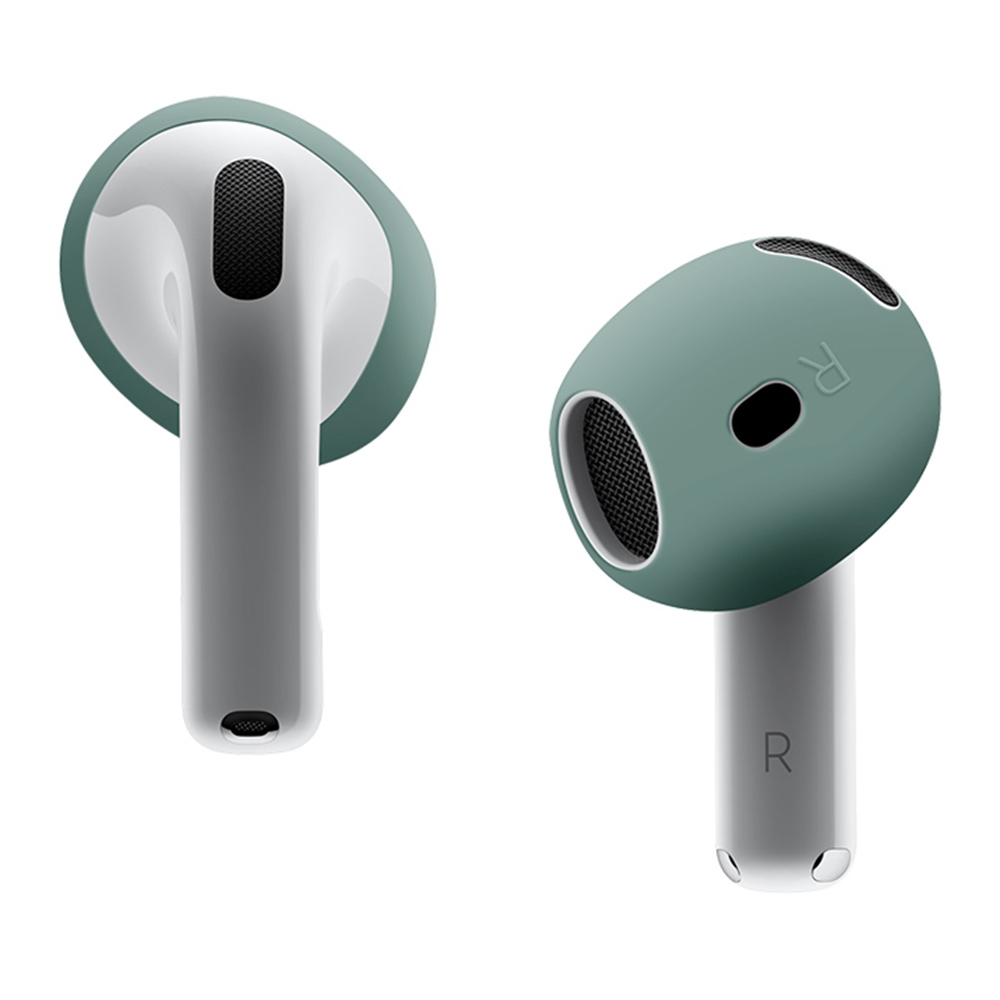 For AirPods 4 Ear Cap Soft Silicone Protective Case(Dark Green) - Shopkiz.com