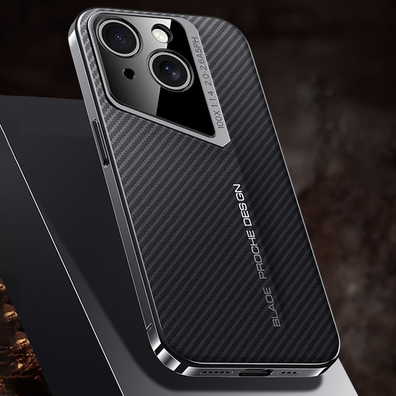 For iPhone 15 Carbon Fiber Texture PC Phone Case(Black) - Shopkiz.com