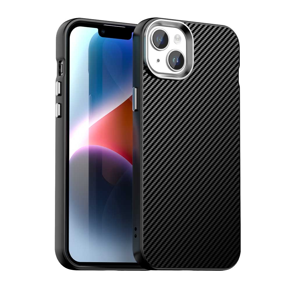 For iPhone 13 Carbon Fiber Series IMD Phone Case(Black) - Shopkiz.com