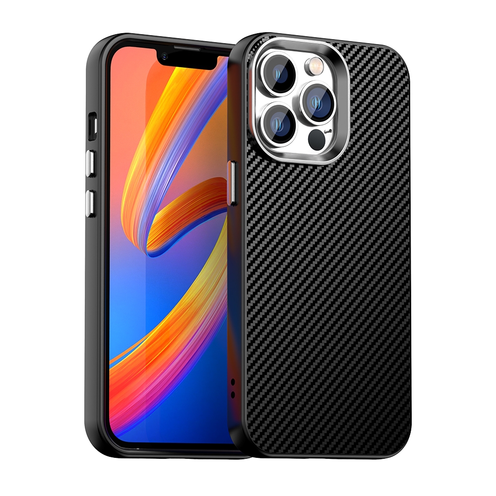 For iPhone 14 Pro Carbon Fiber Series IMD Phone Case(Black) - Shopkiz.com