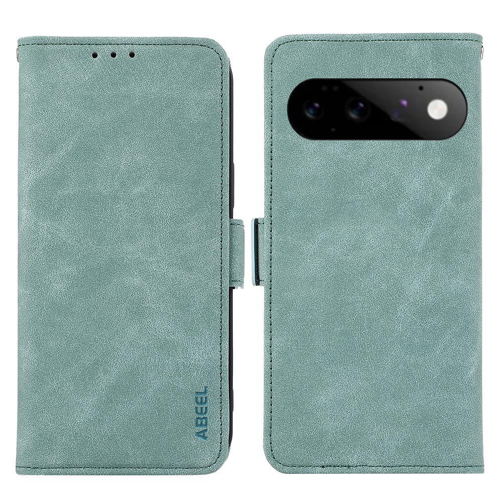 For Google Pixel 11 ABEEL Frosted Magnetic RFID Leather Phone Case(Cyan) - Shopkiz.com