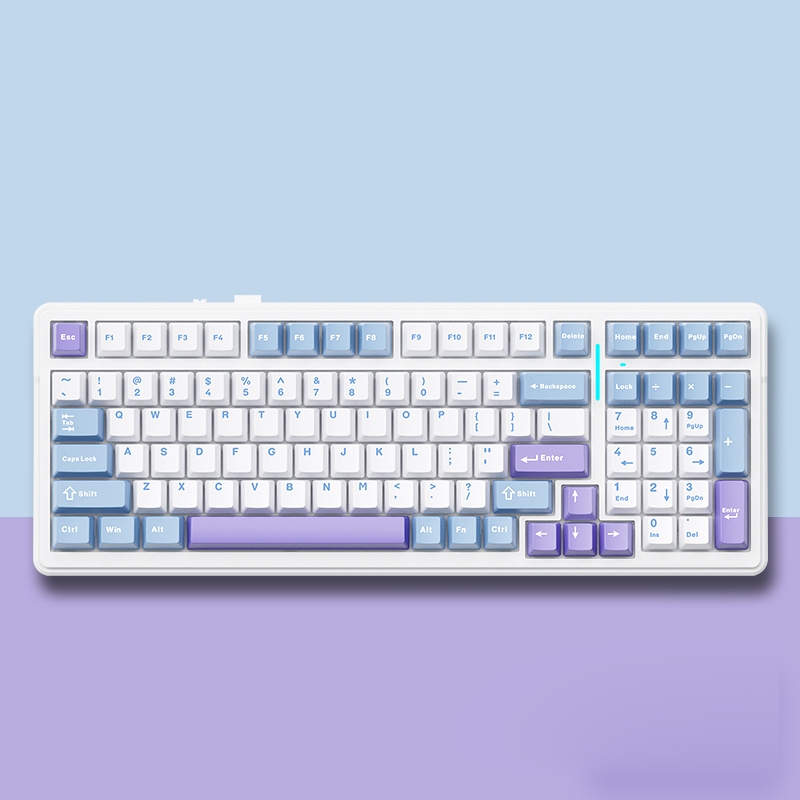 AULA F99 99 Keys Wired/2.4G/Bluetooth Three Model Customized RGB Mechanical Keyboard(Starfall Clouds) - Shopkiz.com