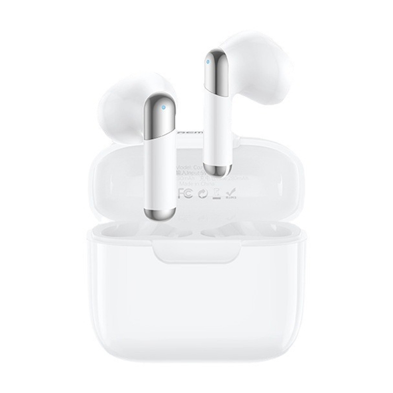 REMAX CozyBuds W37 ENC Noise Reduction Touch Wireless Bluetooth Earphone(White) - Shopkiz.com
