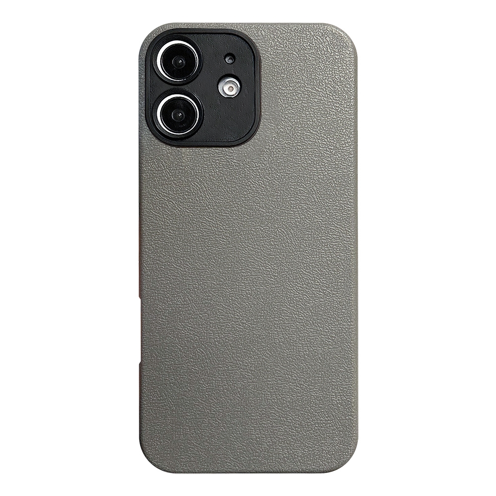 For iPhone 11 Litchi Texture TPU Black Lens Frame Phone Case(Grey) - Shopkiz.com