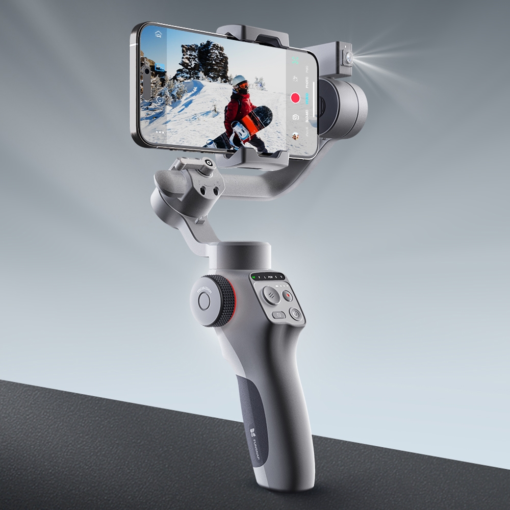 FUNSNAP Capture 5 Professional 3-Axis Handheld Gimbal Phone Live Stabilizer, Combo Version(Grey) - Shopkiz.com
