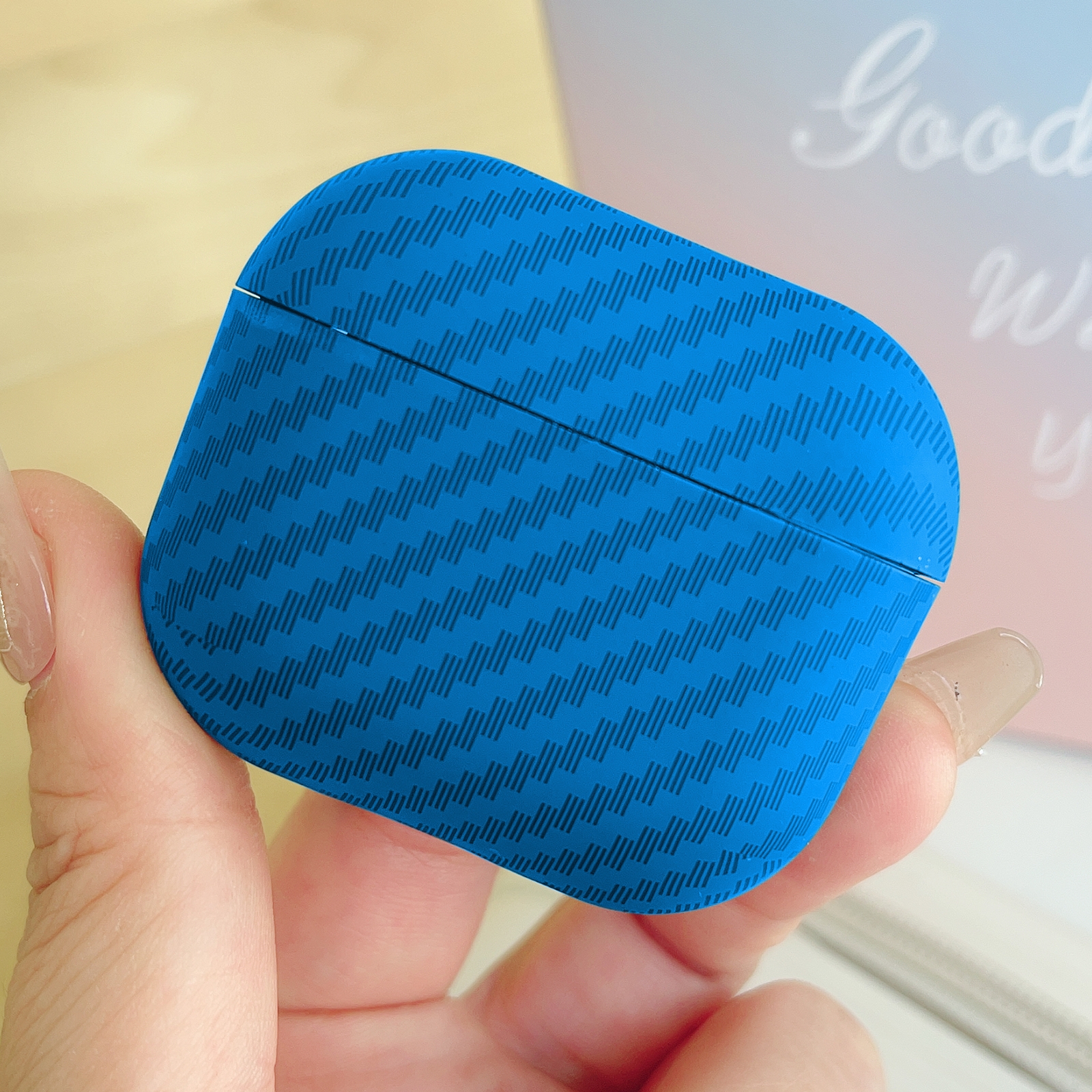 For AirPods 4 Carbon Fiber TPU Frosted Earphone Protective Case(Blue) - Shopkiz.com