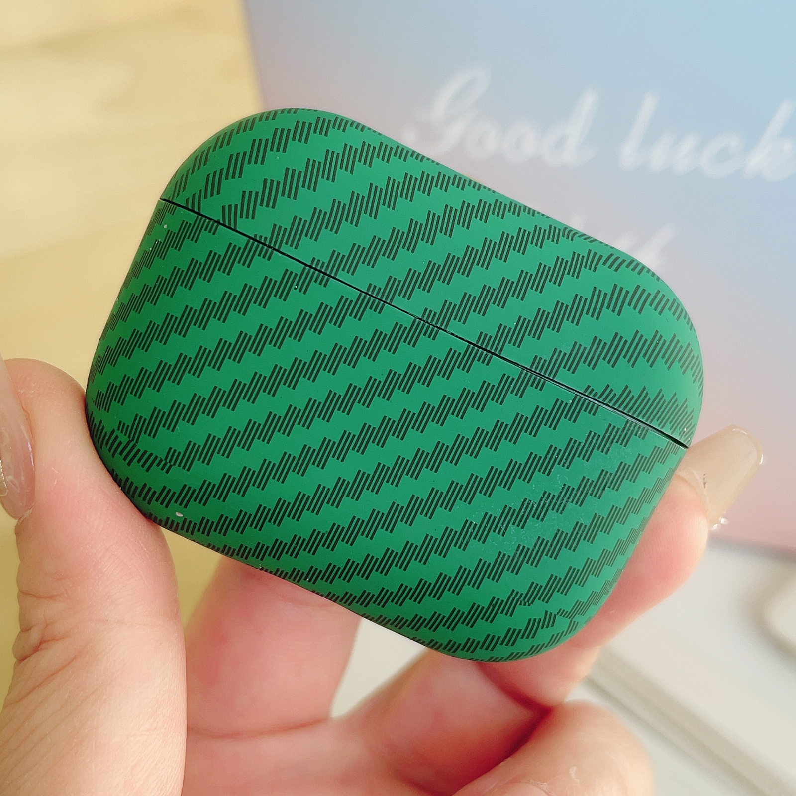 For AirPods Pro 2 Carbon Fiber TPU Frosted Earphone Protective Case(Green) - Shopkiz.com