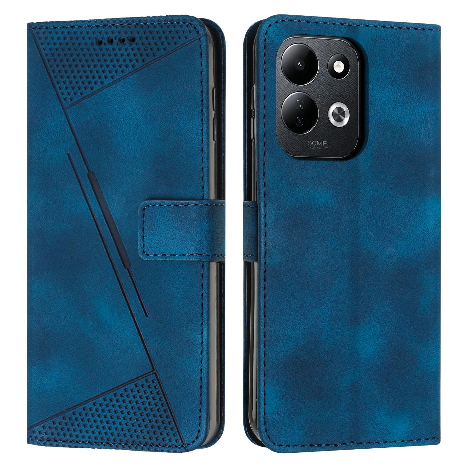 For Xiaomi Poco C95 Pro Dream Triangle Leather Phone Case with Lanyard(Blue) - Shopkiz.com
