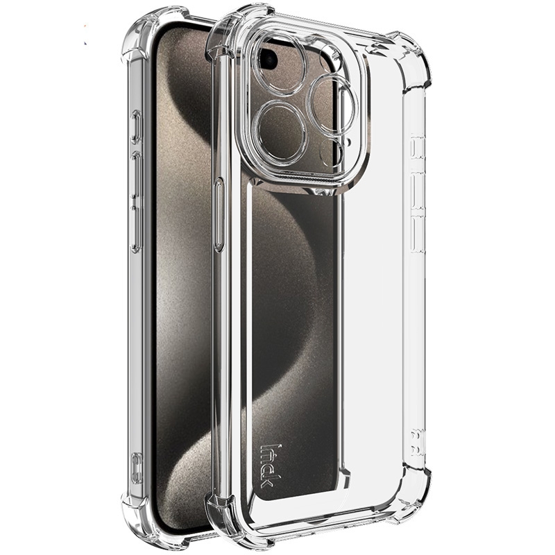 For iPhone 15 Pro Max imak UX-4 Series Four-corner Shockproof Phone Case(Transparent) - Shopkiz.com