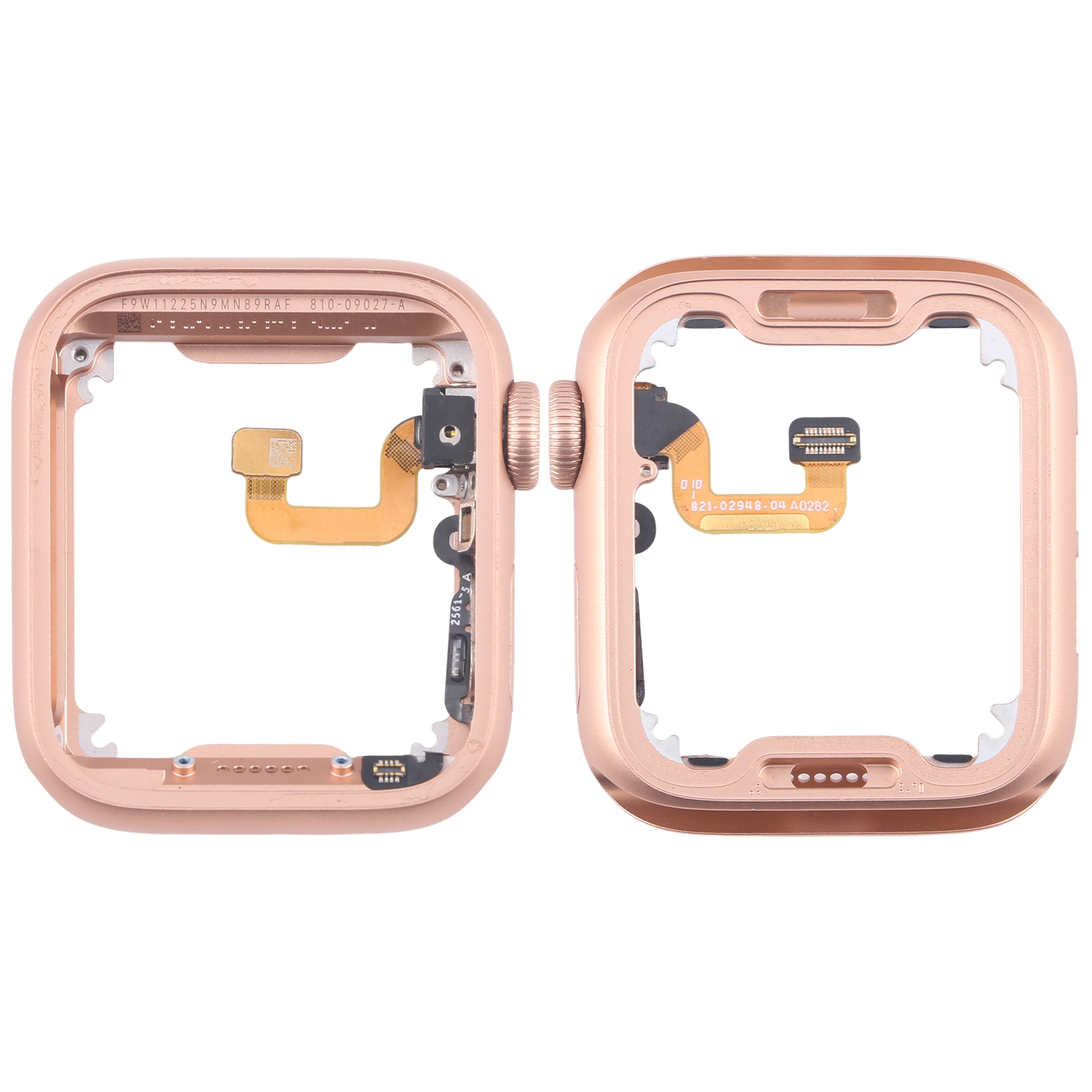 For Apple Watch Series 6 44MM LTE Aluminium Alloy Middle Frame Bezel Plate with Crown Spin Axis Flex Cable(Gold) - Shopkiz.com