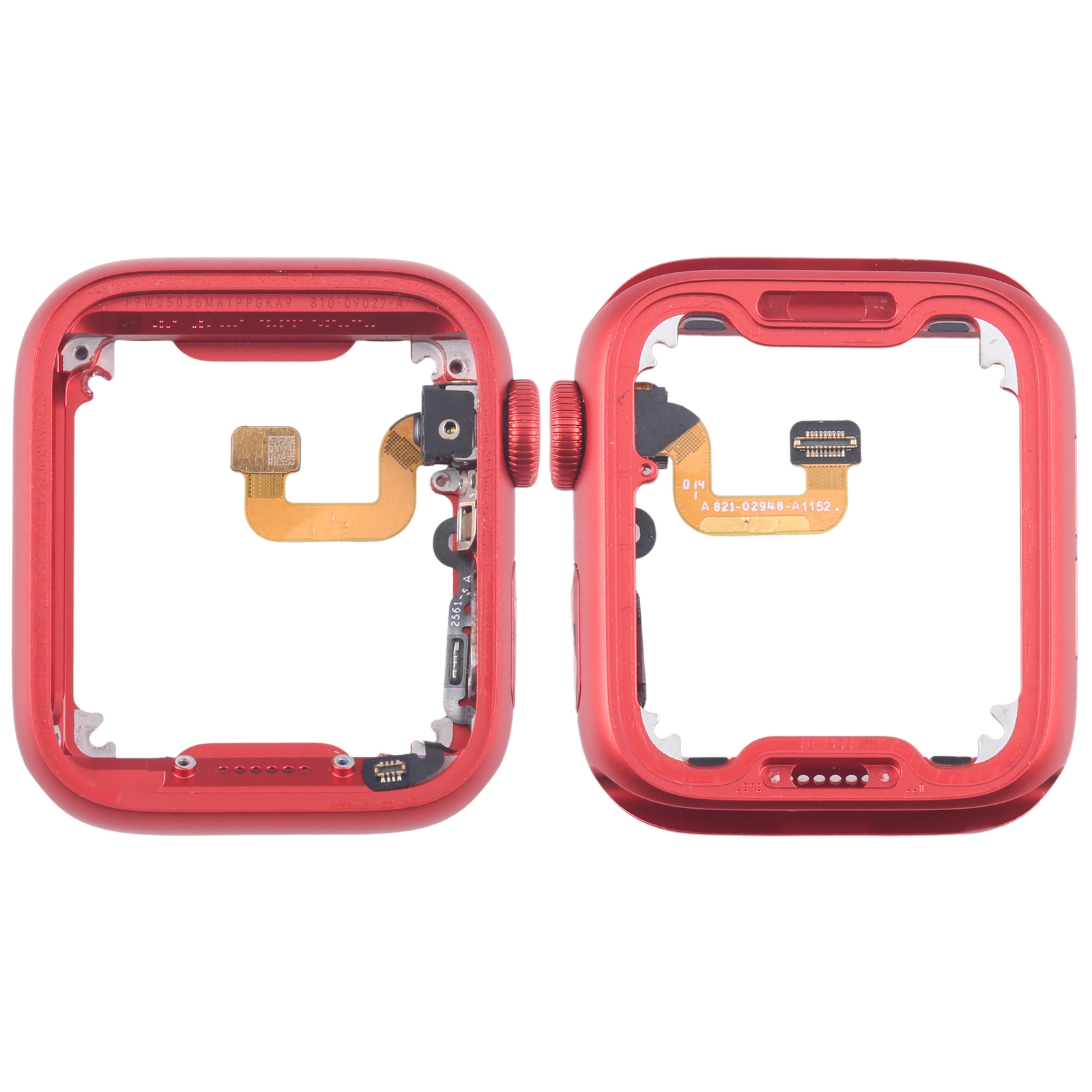 For Apple Watch Series 6 40MM GPS Aluminium Alloy Middle Frame Bezel Plate with Crown Spin Axis Flex Cable(Red) - Shopkiz.com