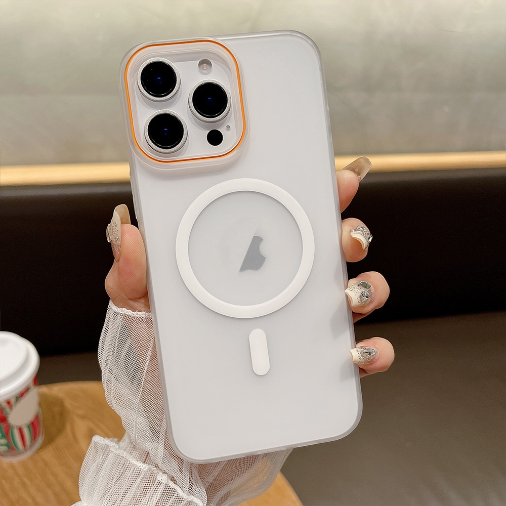 For iPhone 16 Pro Max Soft Sandy Skin Feel MagSafe Magnetic PC Phone Case(Transparent) - Shopkiz.com