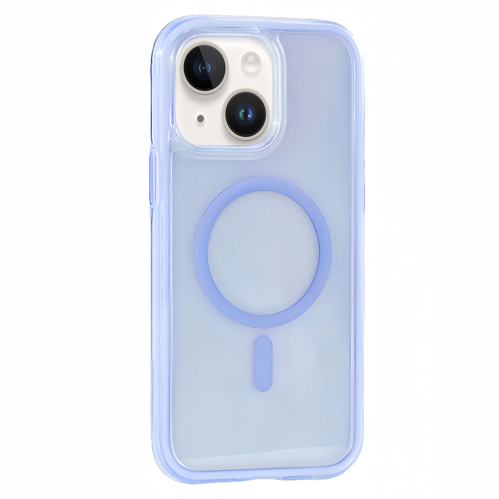 For iPhone 15 Vacuum Airbag Y2 Series Transparent MagSafe Magnetic Phone Case(Lilac) - Shopkiz.com