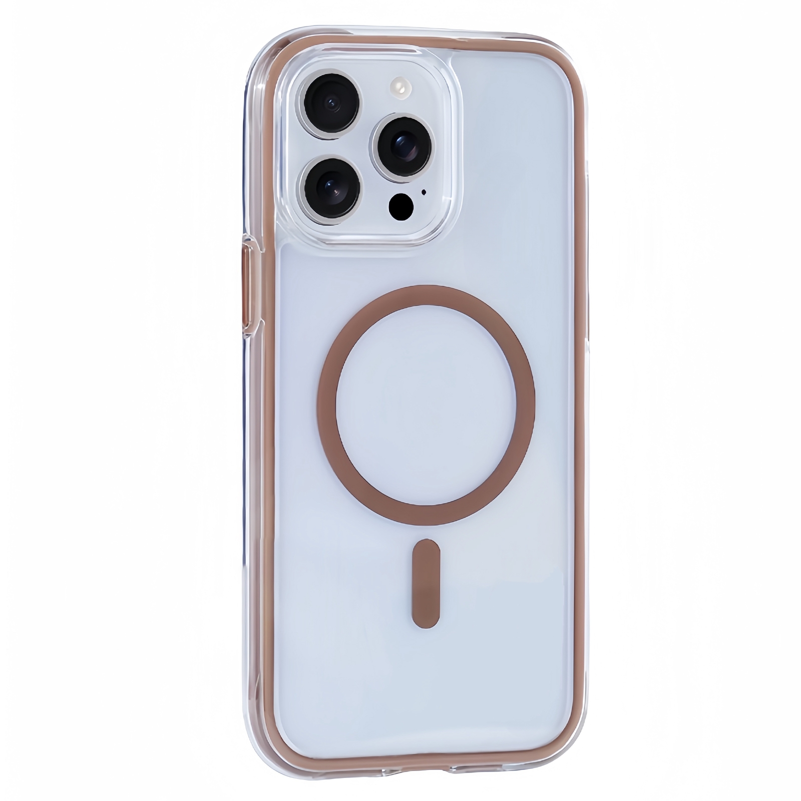 For iPhone 13 Pro Max Vacuum Airbag Y2 Series Transparent MagSafe Magnetic Phone Case(Bronze) - Shopkiz.com