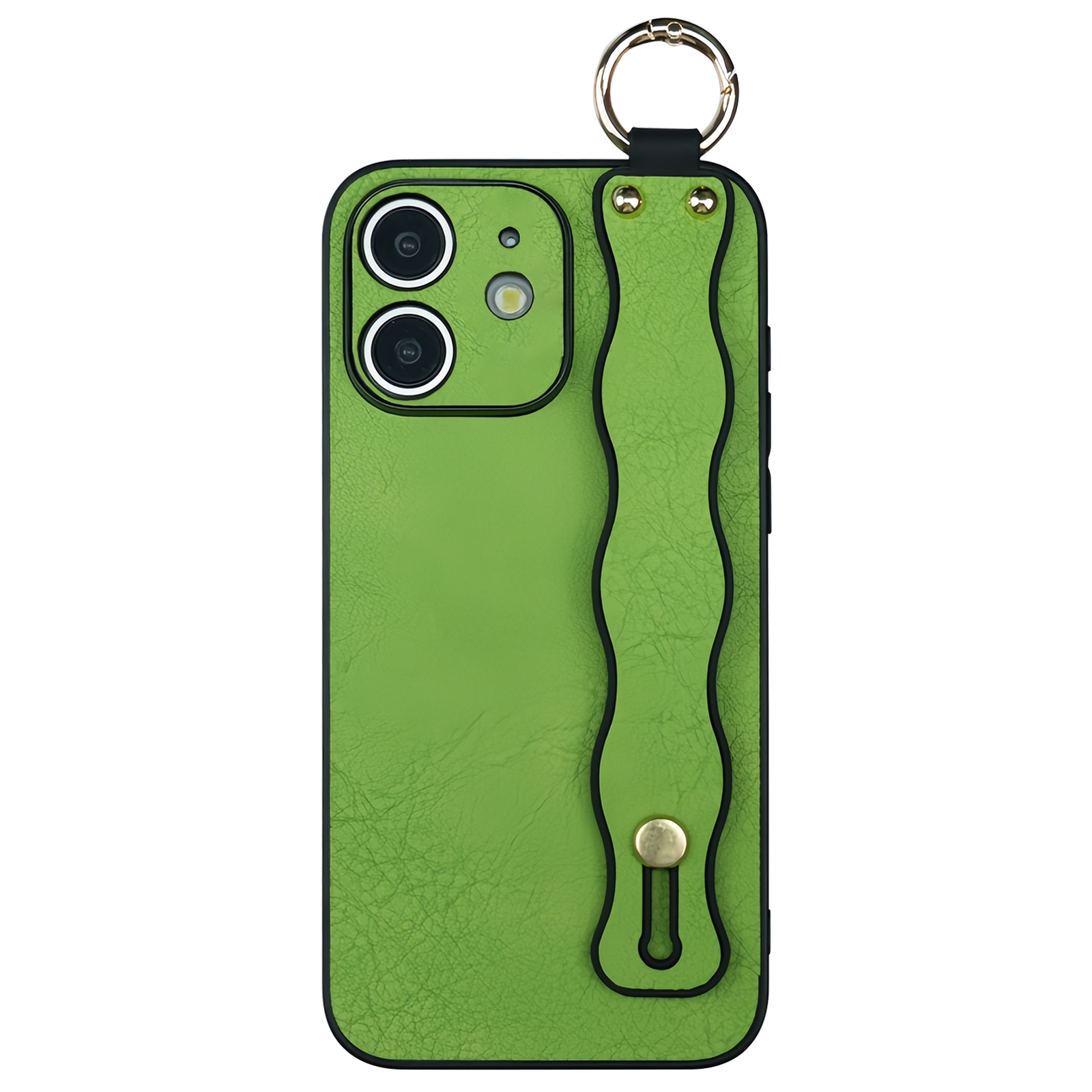 For iPhone 11 Wavy Wristband Bracket TPU Phone Case(Green) - Shopkiz.com