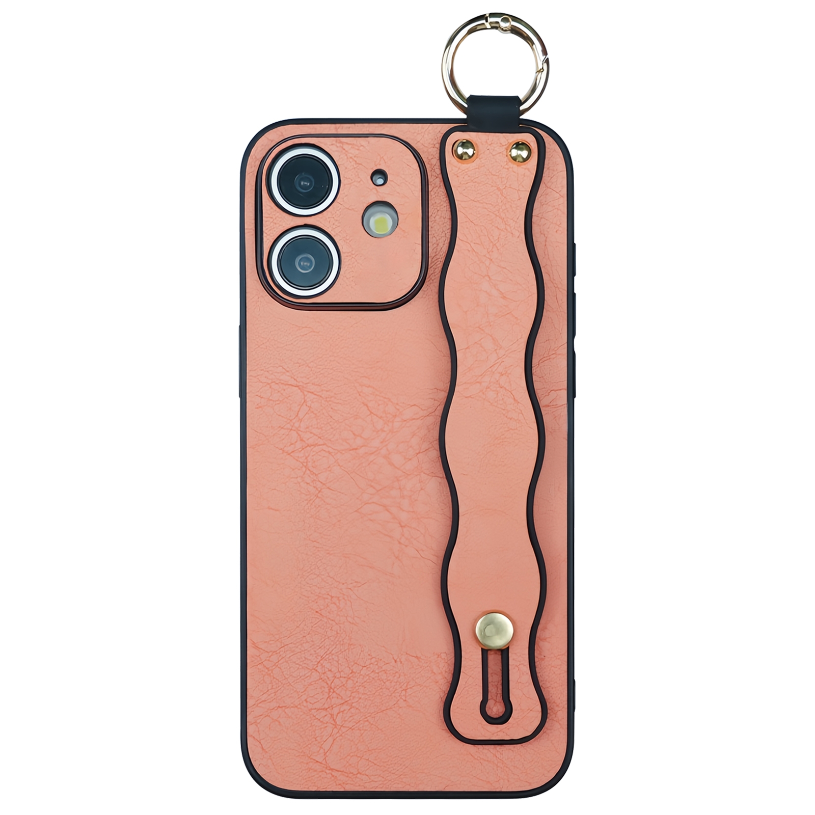 For iPhone 11 Wavy Wristband Bracket TPU Phone Case(Pink) - Shopkiz.com