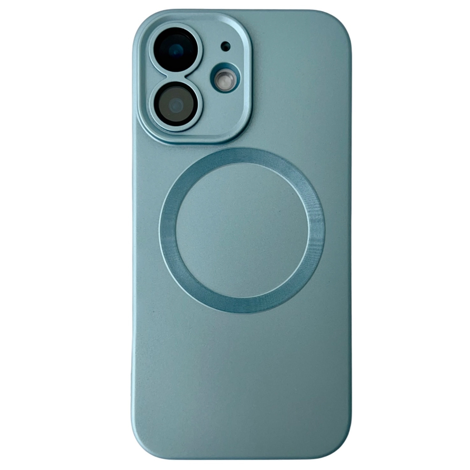 For iPhone 12 Metallic Paint CD Texture MagSafe TPU Phone Case(Sierra Blue) - Shopkiz.com