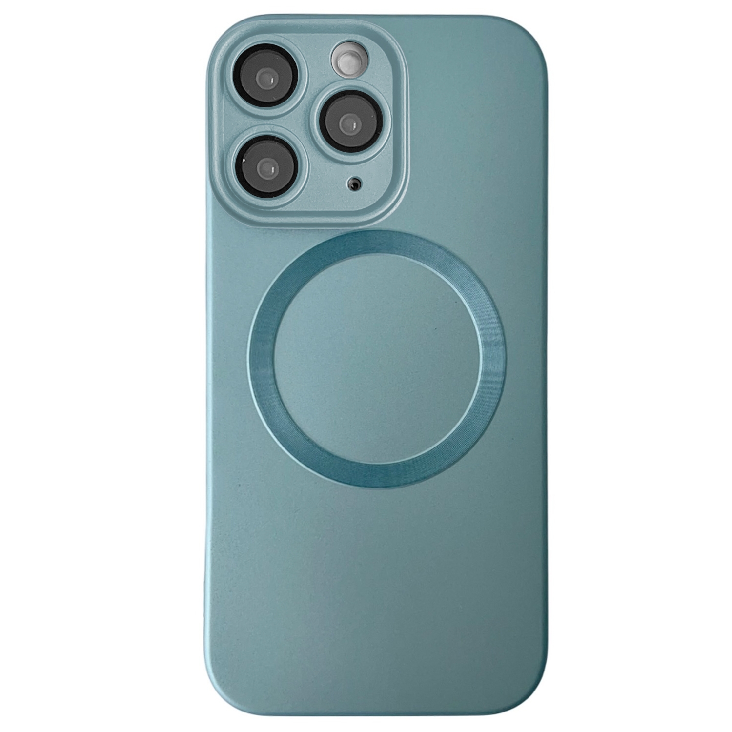 For iPhone 11 Pro Max Metallic Paint CD Texture MagSafe TPU Phone Case(Sierra Blue) - Shopkiz.com