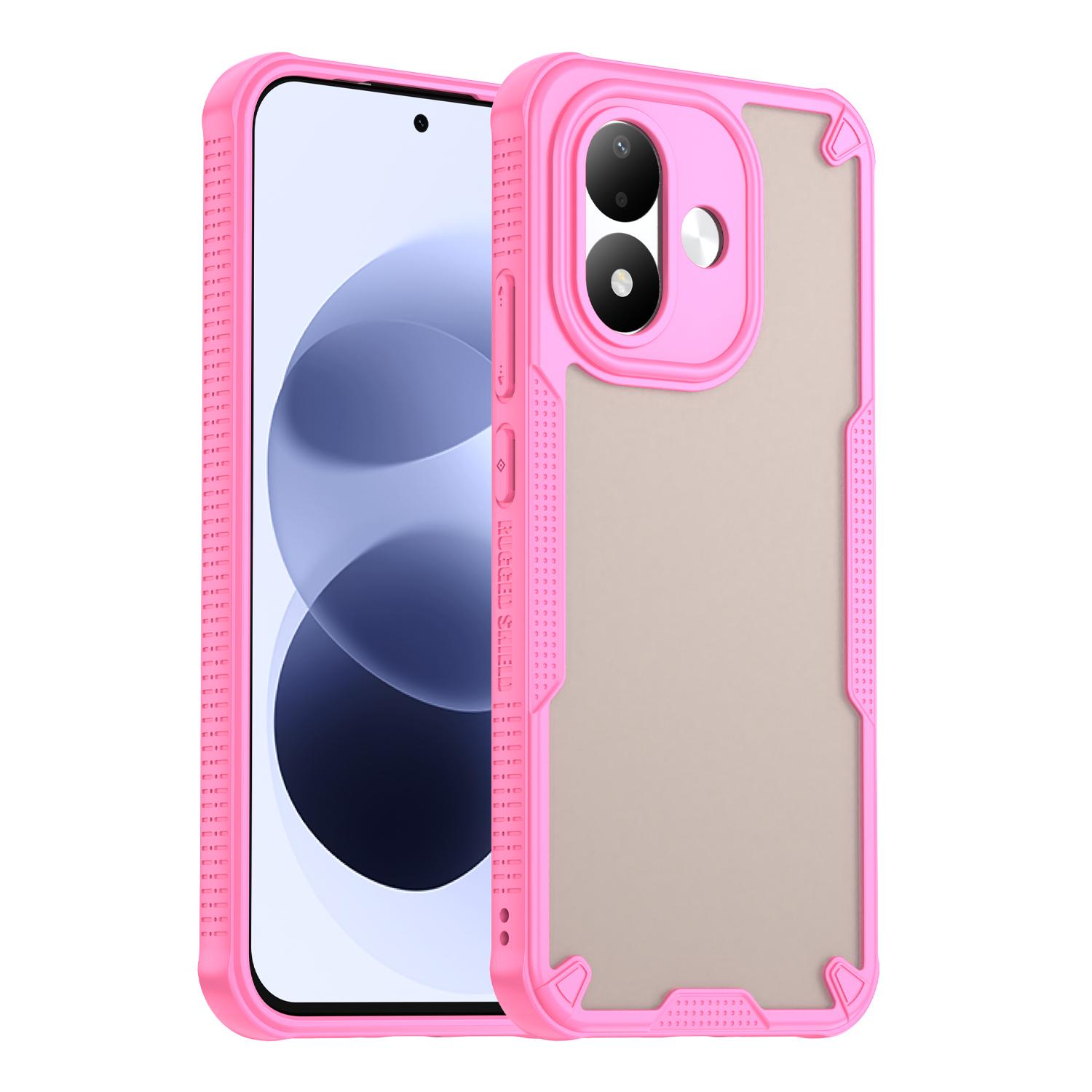 For Redmi Note 17 5G / 4G Global 171mm Armor Glaze PC Hybrid TPU Phone Case(Pink) - Shopkiz.com