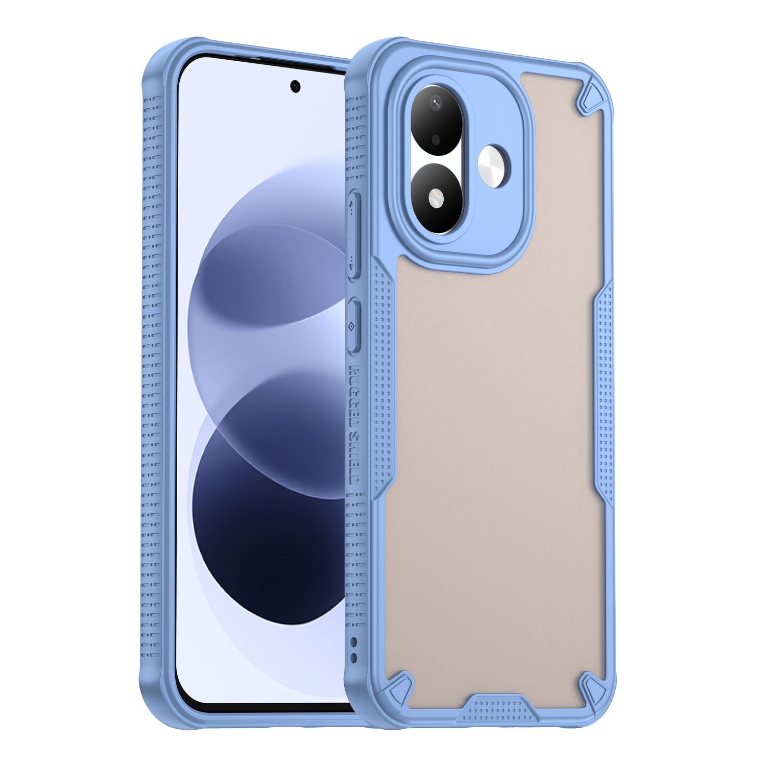 For Redmi Note 17 5G / 4G Global 171mm Armor Glaze PC Hybrid TPU Phone Case(Blue) - Shopkiz.com