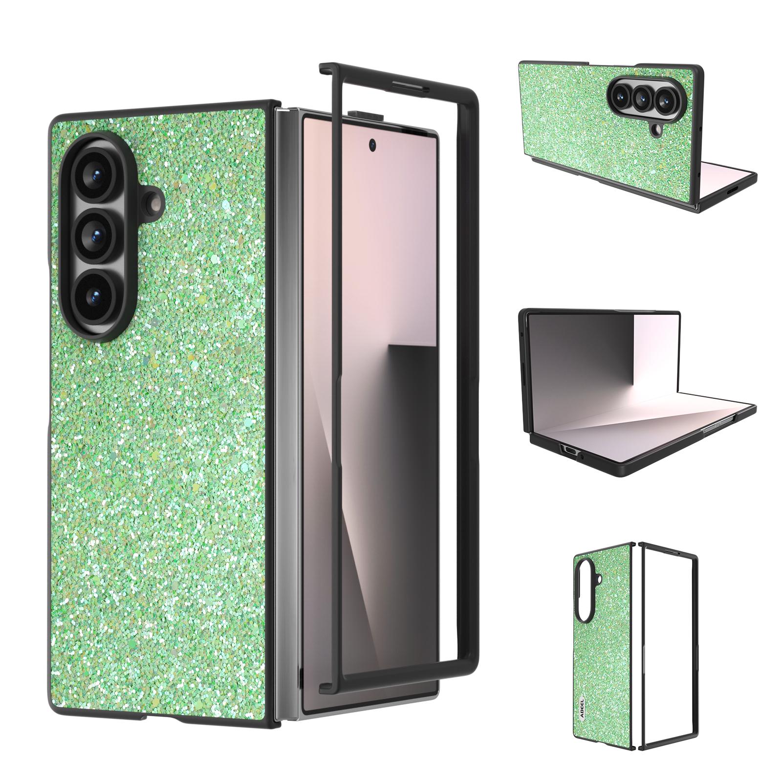 For Galaxy Z Fold8 Ultra 5G Black Frame Colorful Glitter Phone Case(Dark Green) - Shopkiz.com