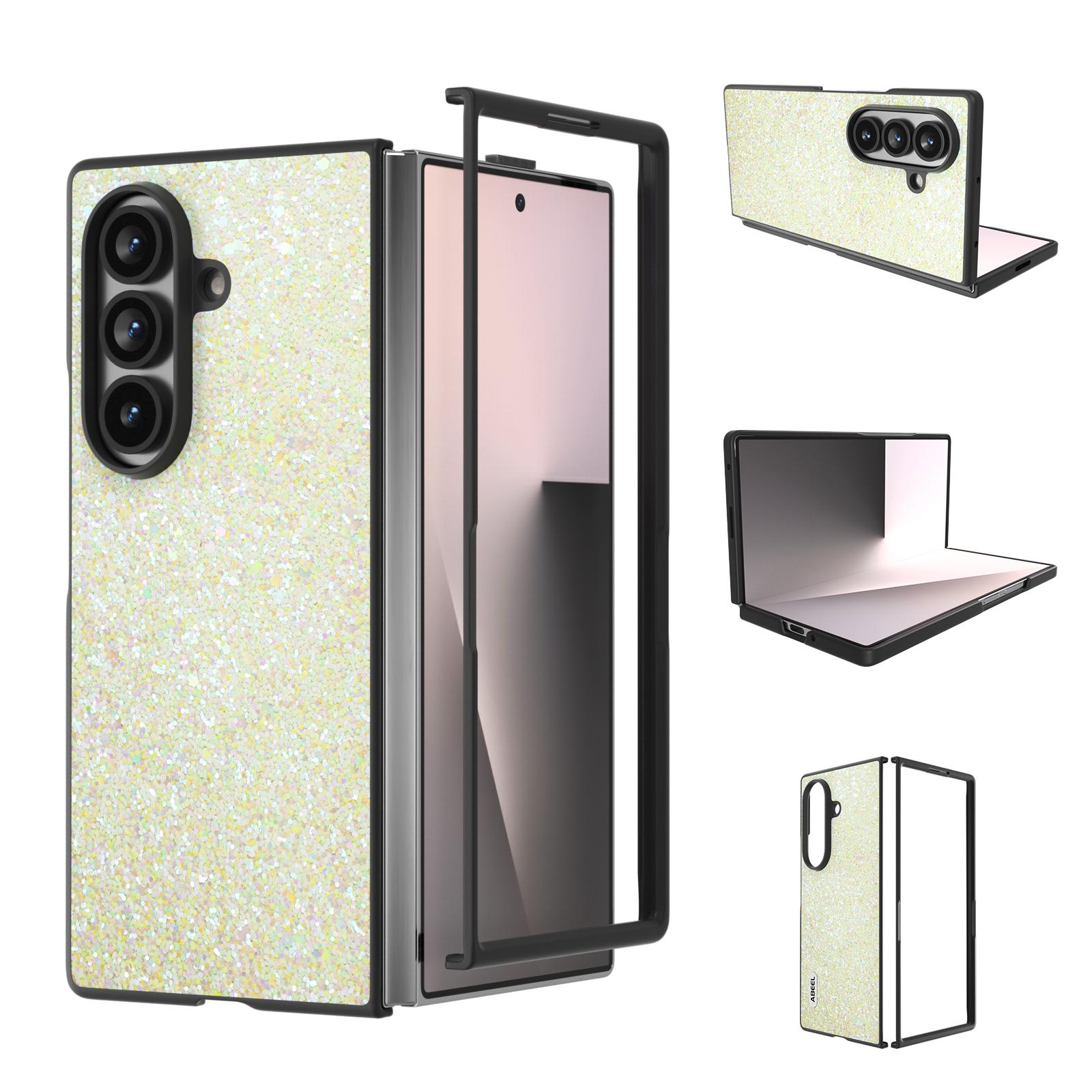 For Galaxy Z Fold8 Ultra 5G Black Frame Colorful Glitter Phone Case(Gold) - Shopkiz.com