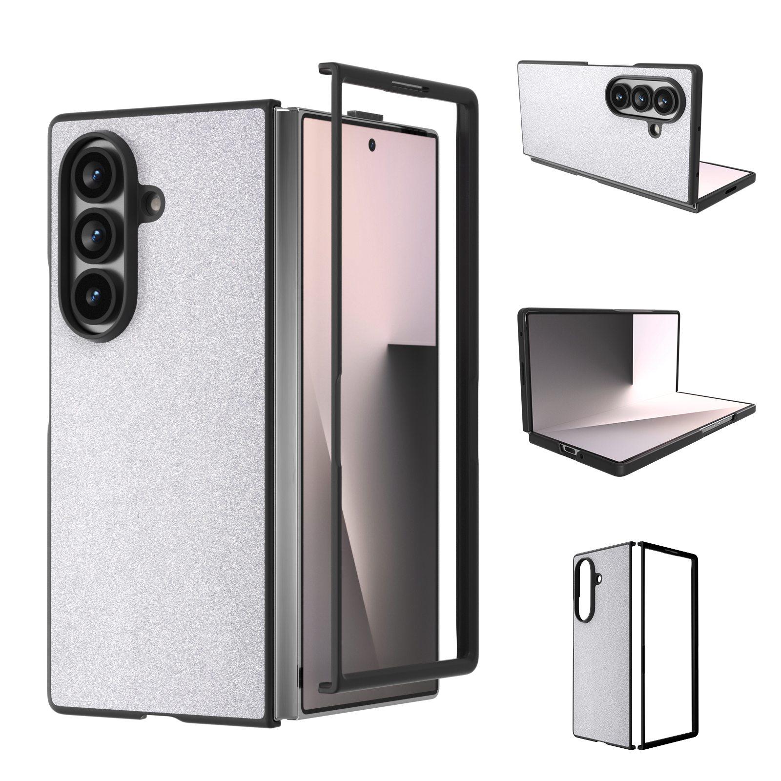 For Galaxy Z Fold8 Ultra 5G Black Frame Glitter Shockproof Phone Case(Silver) - Shopkiz.com