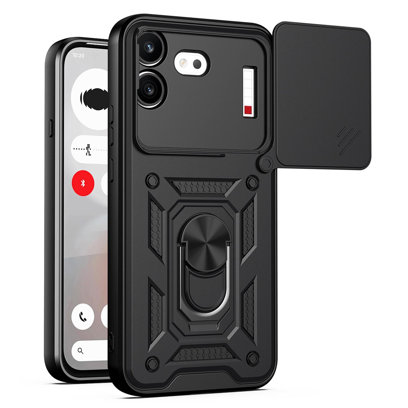 For Nothing Phone 4b Sliding Camera Cover Design TPU+PC Phone Case(Black) - Shopkiz.com