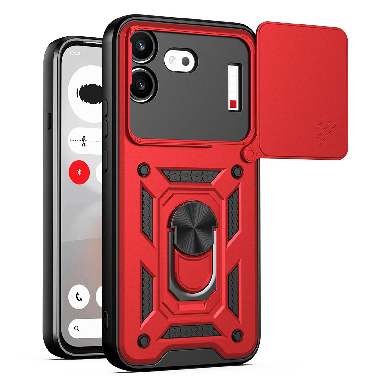 For Nothing Phone 4b Sliding Camera Cover Design TPU+PC Phone Case(Red) - Shopkiz.com