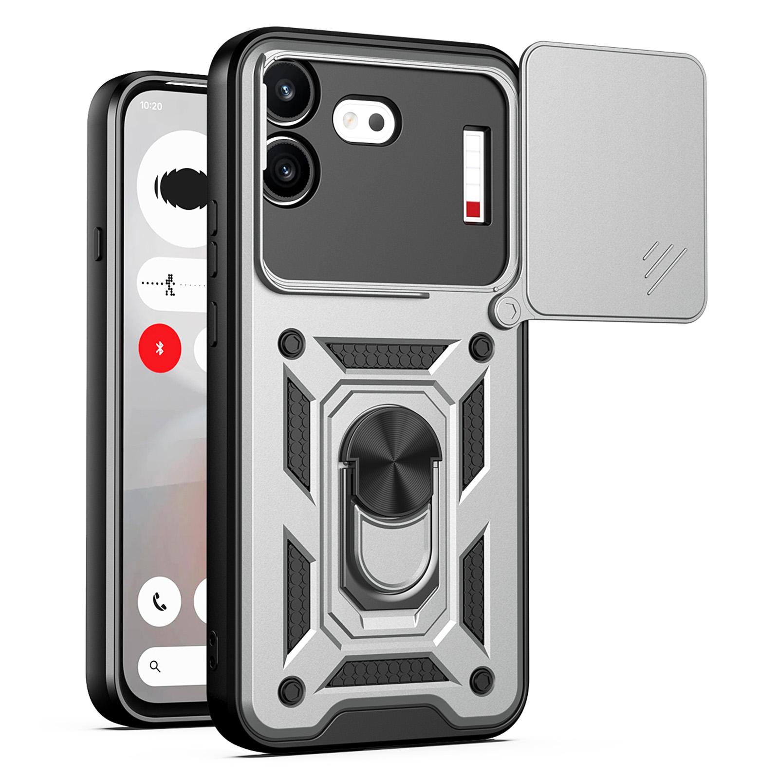For Nothing Phone 4b Sliding Camera Cover Design TPU+PC Phone Case(Silver) - Shopkiz.com