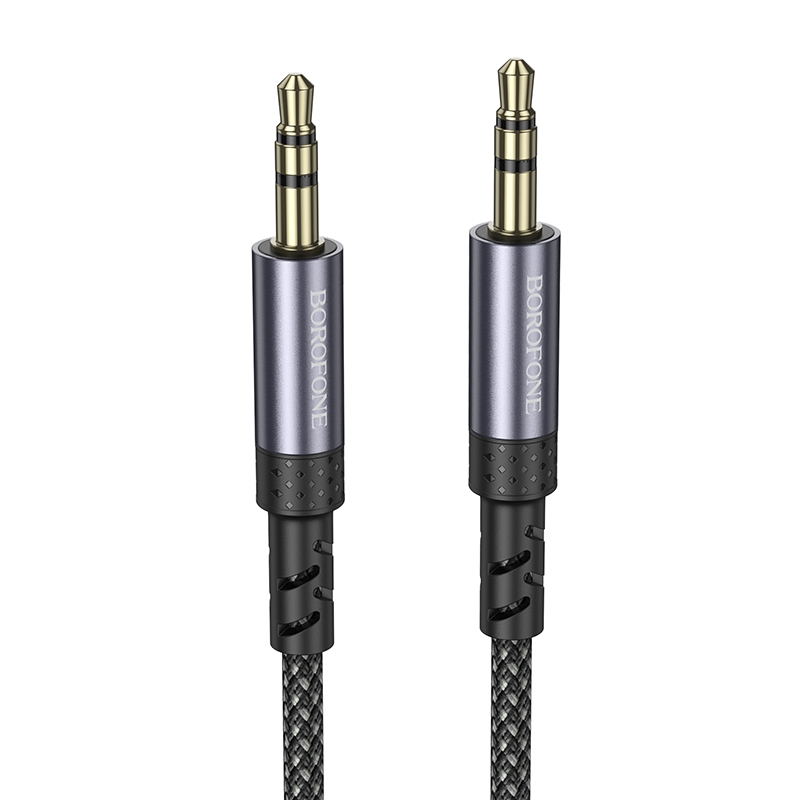 Borofone BL24 3.5mm Graceful AUX Audio Cable, Length:1m(Gray) - Shopkiz.com