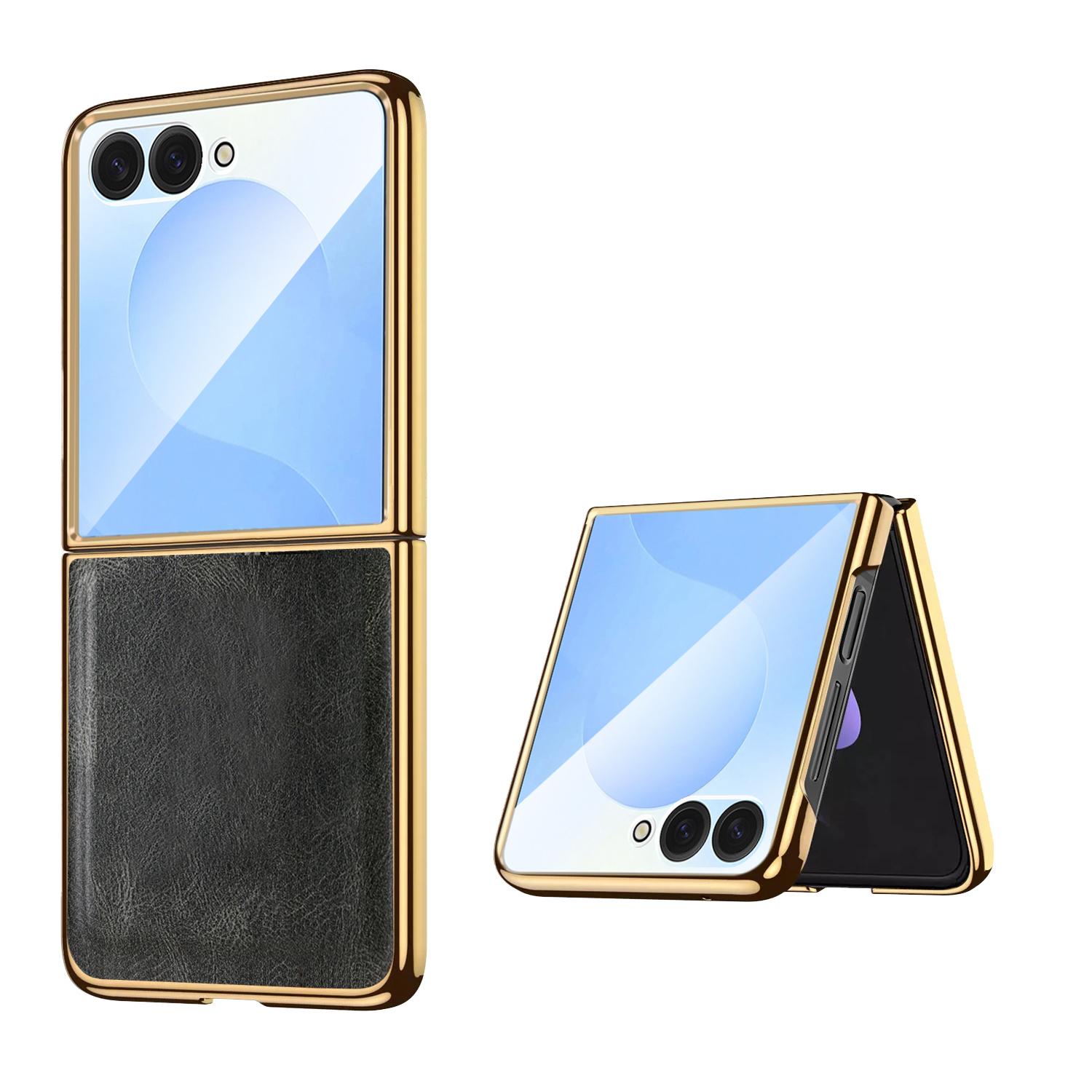 For Galaxy Z Flip8 5G VIETAO Crazy Horse Texture PU Phone Case(Green) - Shopkiz.com