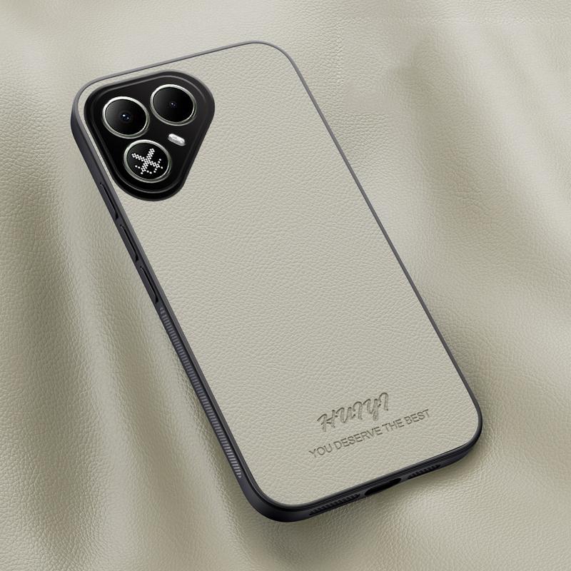 For Tecno Pova 8 5G HUIYI Leather Magnetic Phone Case(White) - Shopkiz.com