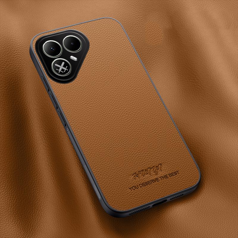 For Tecno Pova 8 5G HUIYI Leather Magnetic Phone Case(Brown) - Shopkiz.com