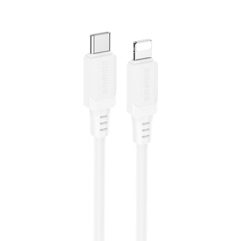 Borofone BX115 Lotto PD27W Type-C to 8 Pin Fast Charging Cable, Length: 1m(White) - Shopkiz.com