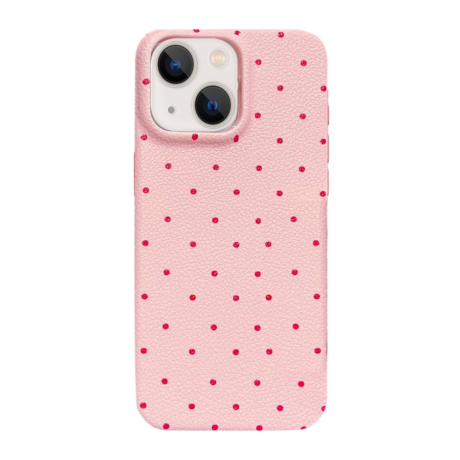 For iPhone 15 Dopamine Dots Pattern Silicone Phone Case(Pink) - Shopkiz.com