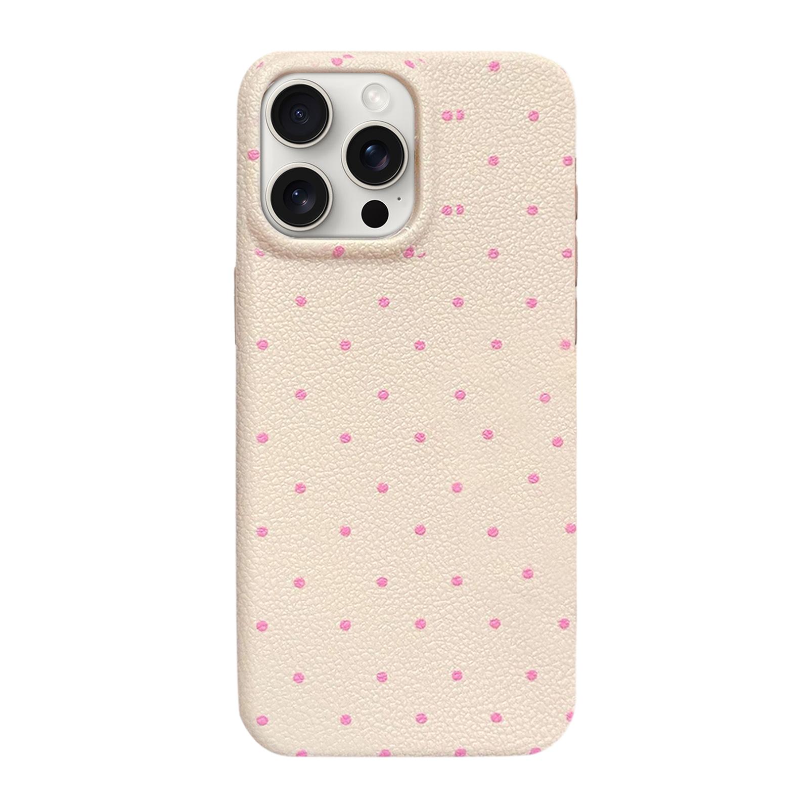 For iPhone 14 Pro Dopamine Dots Pattern Silicone Phone Case(White) - Shopkiz.com