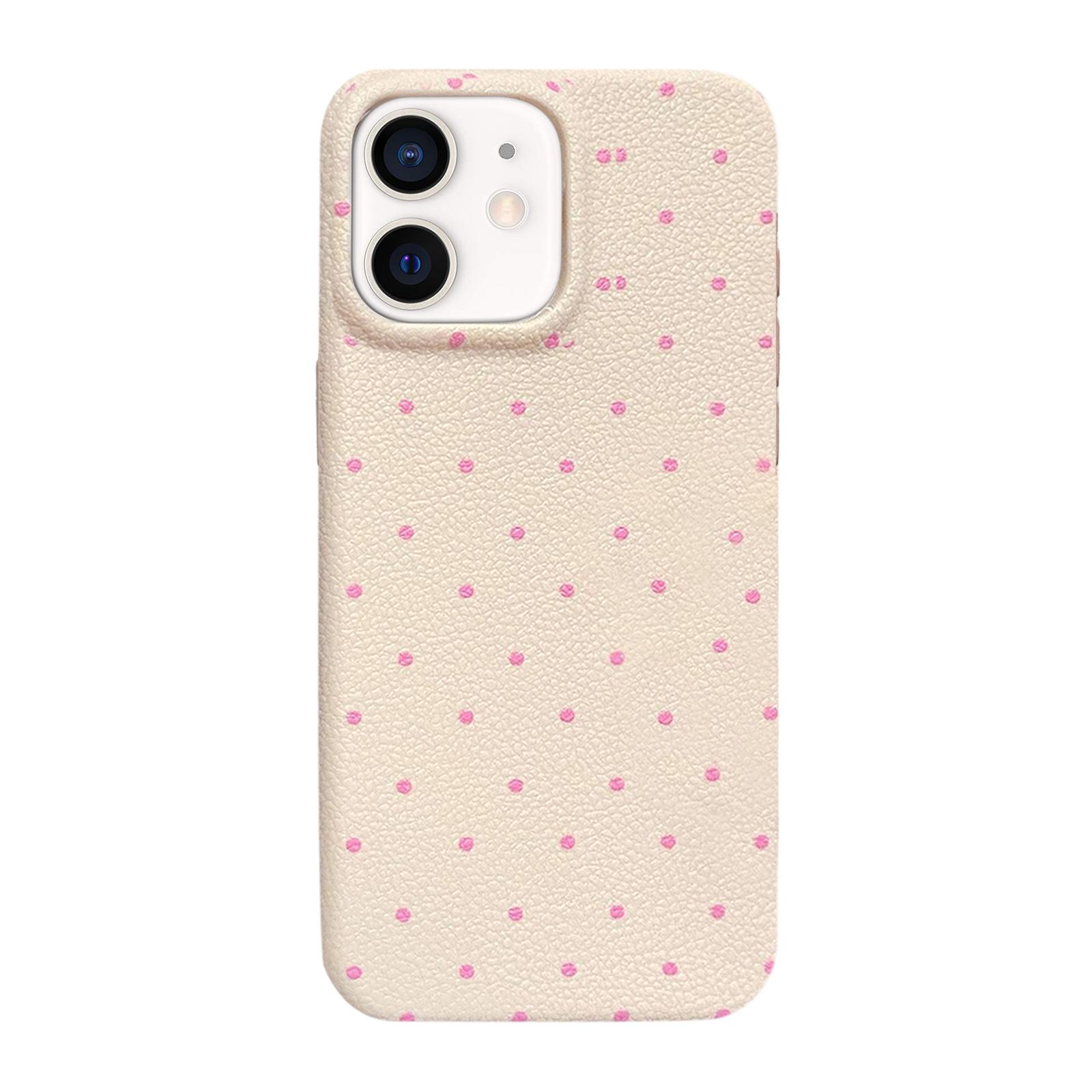 For iPhone 12 Dopamine Dots Pattern Silicone Phone Case(White) - Shopkiz.com