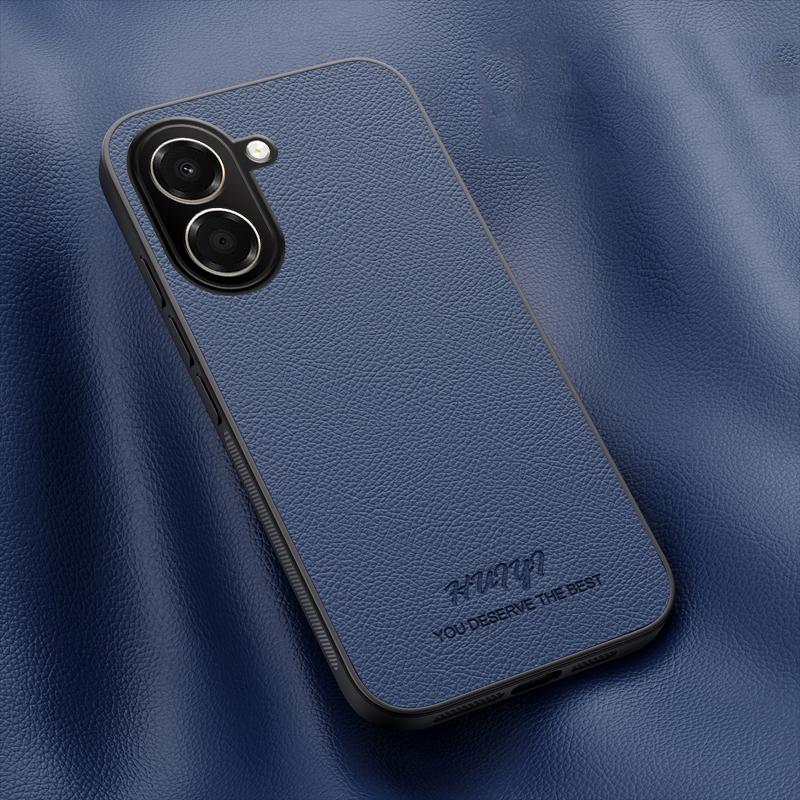 For Honor X7e 4G HUIYI Leather Magnetic Phone Case(Blue) - Shopkiz.com