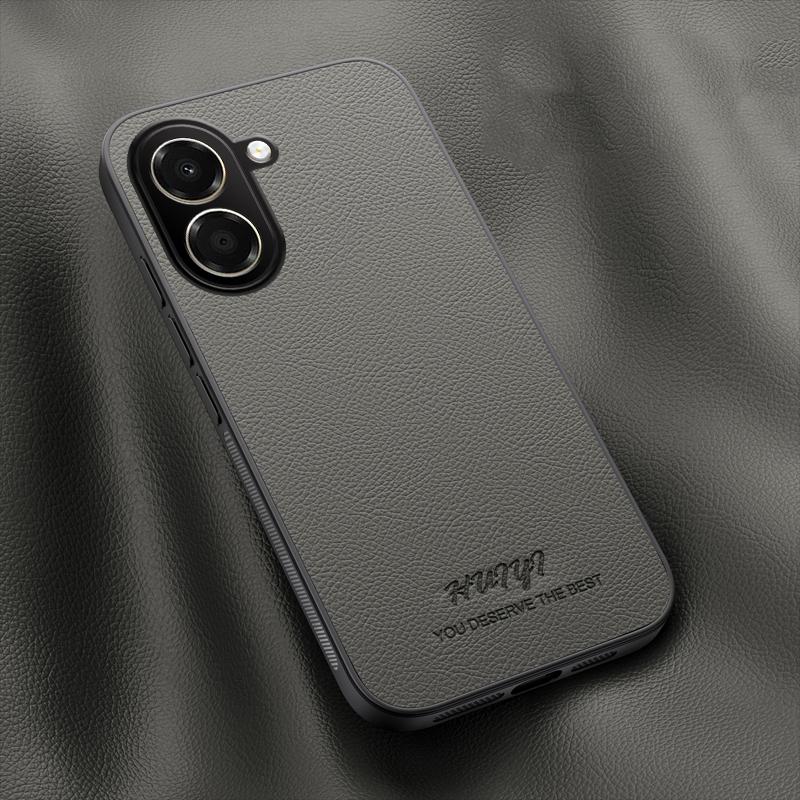 For Honor X7e 4G HUIYI Leather Magnetic Phone Case(Grey) - Shopkiz.com
