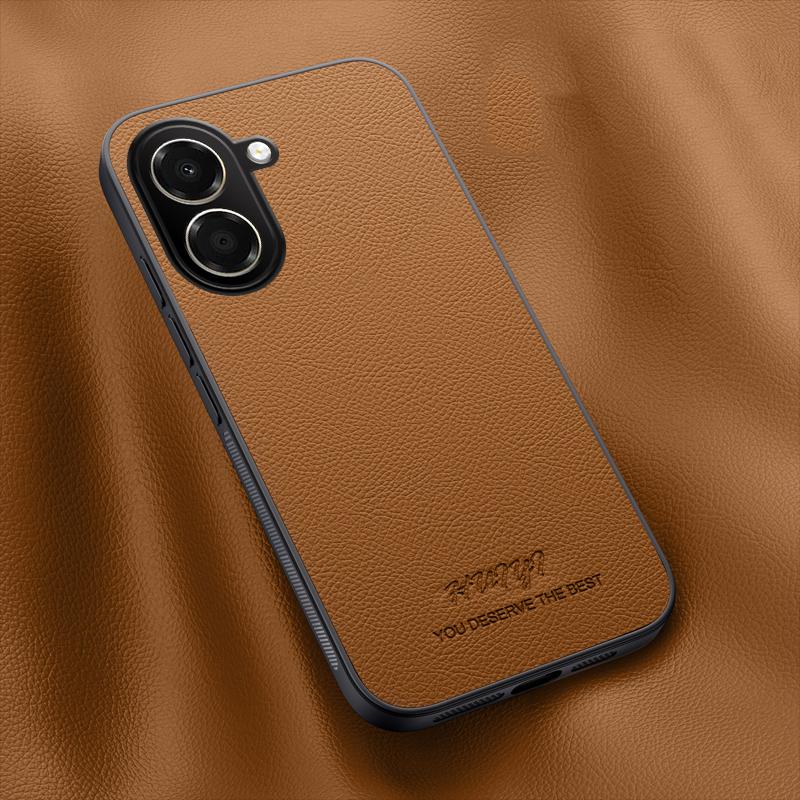 For Honor X7e 4G HUIYI Leather Magnetic Phone Case(Brown) - Shopkiz.com