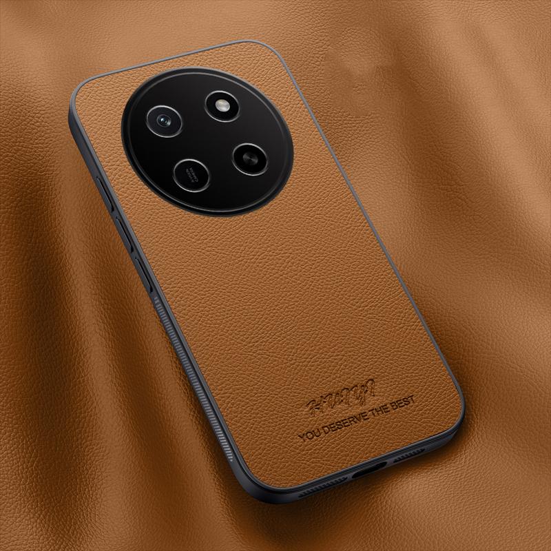 For Honor X80 Pro Max HUIYI Leather Magnetic Phone Case(Brown) - Shopkiz.com