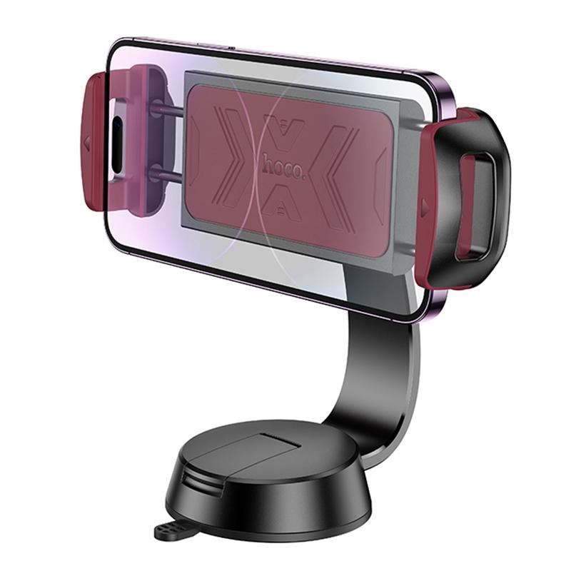 hoco H68 Gamble Car Center Console Phone Tablet Holder(Black Red) - Shopkiz.com