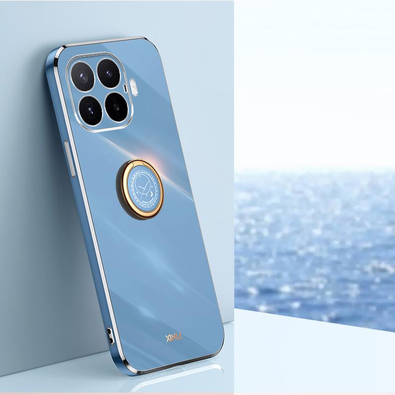 For Xiaomi 17T 5G XINLI Straight Edge 6D Electroplate TPU Phone Case with Ring Holder(Celestial Blue) - Shopkiz.com
