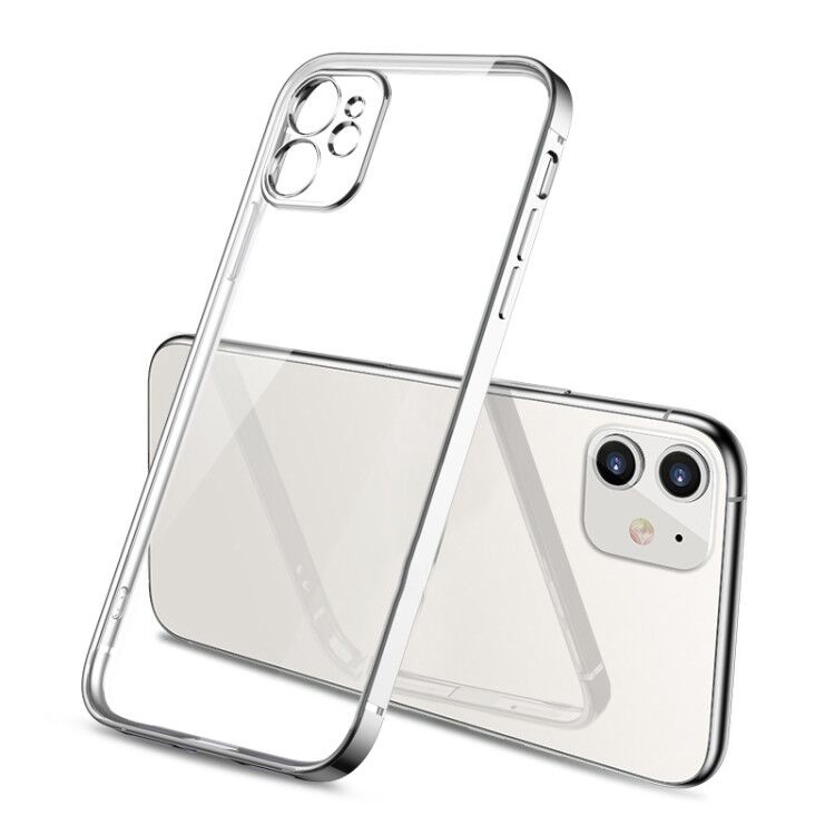 For iPhone 11 Pro Max Magic Cube Plating TPU Protective Case(Silver) - Shopkiz.com