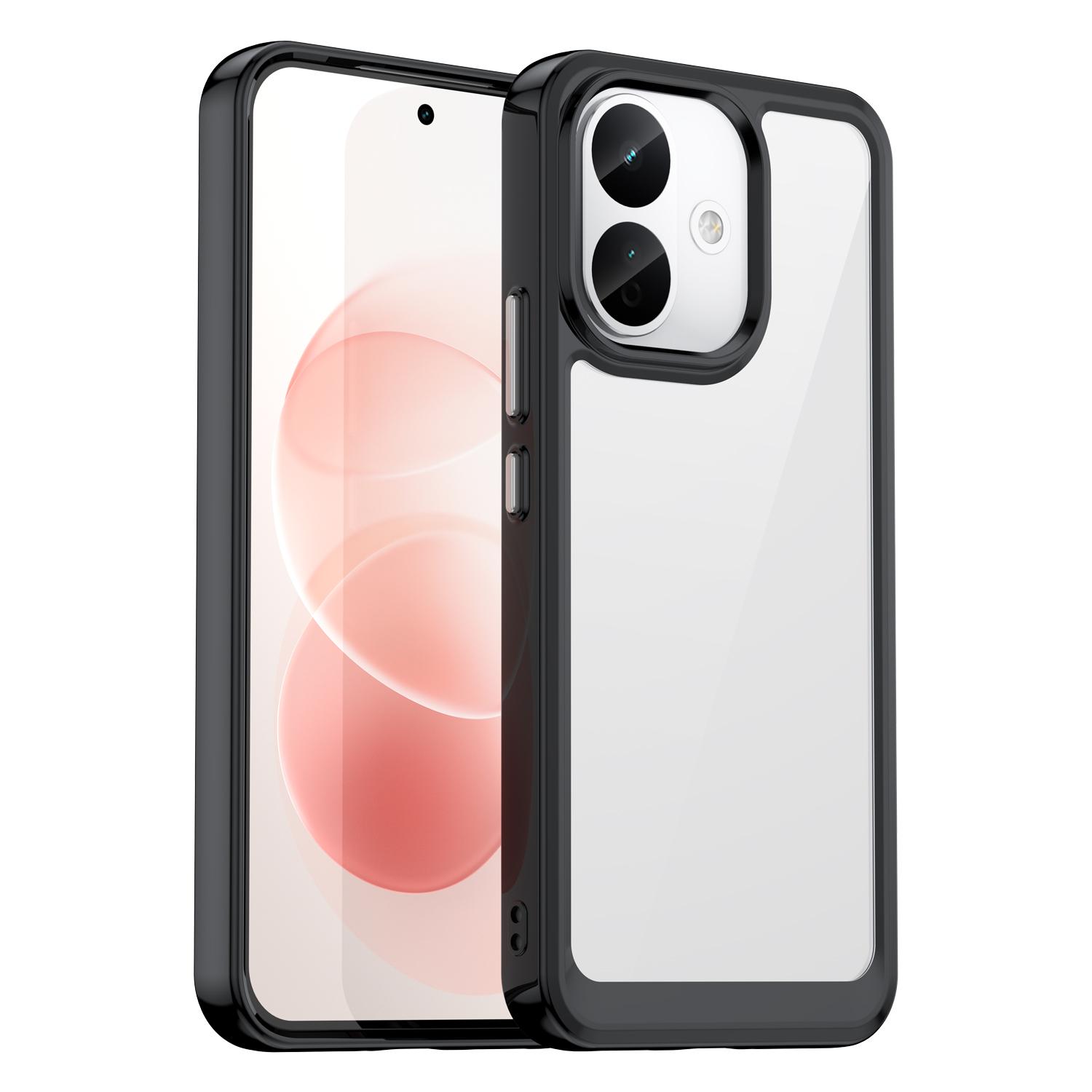 For Redmi Note 17 Pro 5G Global 163mm Colorful Series Acrylic Hybrid TPU Phone Case(Black) - Shopkiz.com