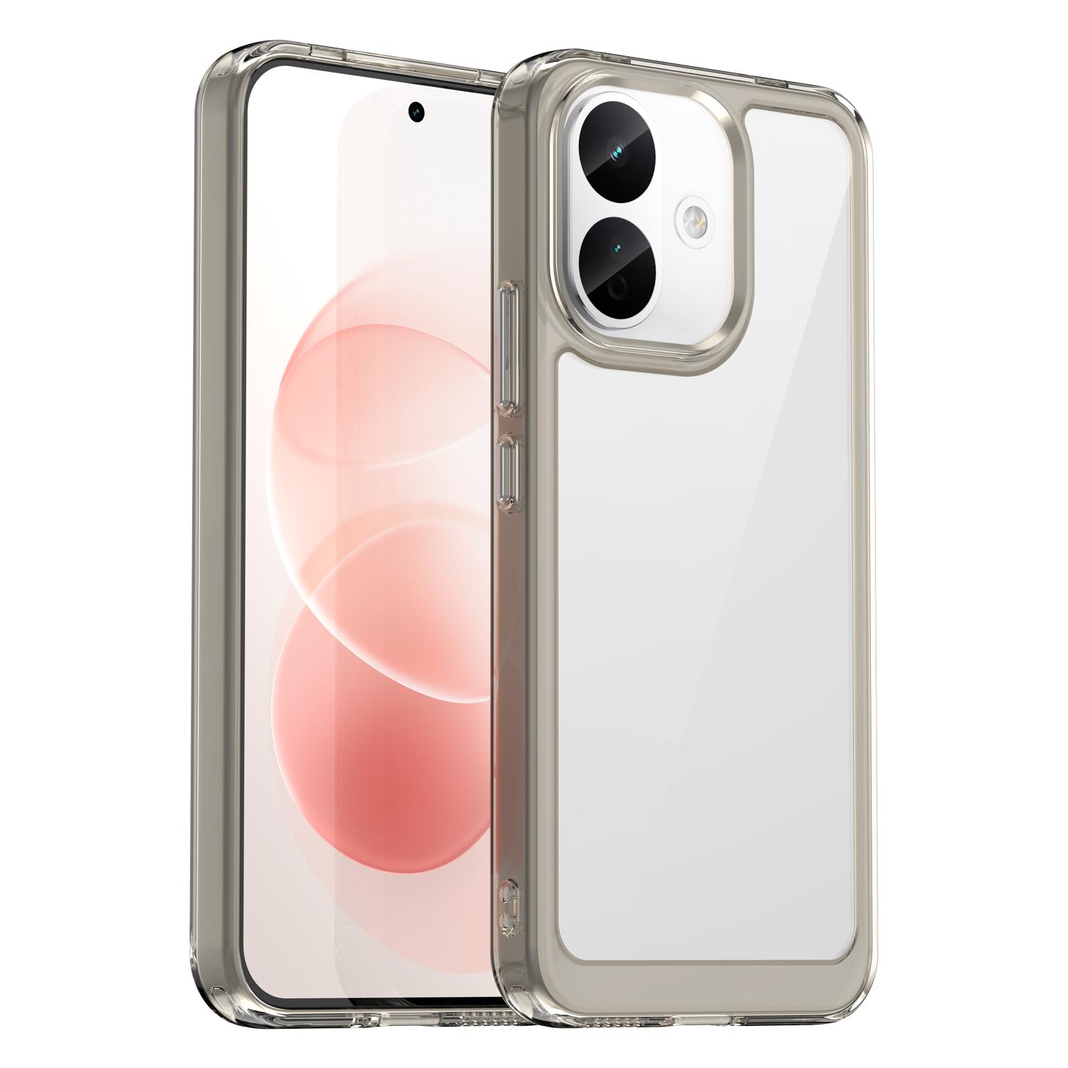 For Redmi Note 17 Pro 5G Global 163mm Colorful Series Acrylic Hybrid TPU Phone Case(Transparent Grey) - Shopkiz.com