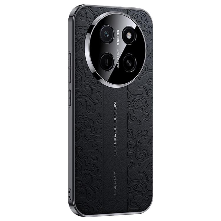 For Honor X80 Pro Max 5G Cloud Dragon Pattern Plain Leather PC Phone Case(Black) - Shopkiz.com